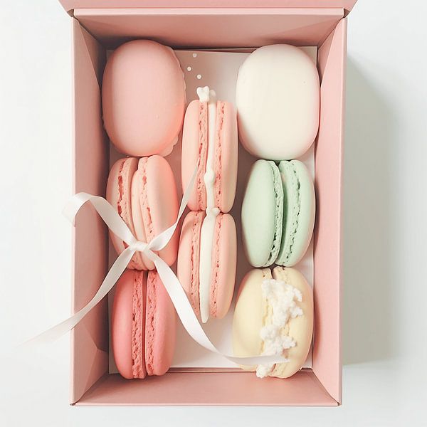 Sweet pastel - Macarons in Volle Bloei van Karina Brouwer