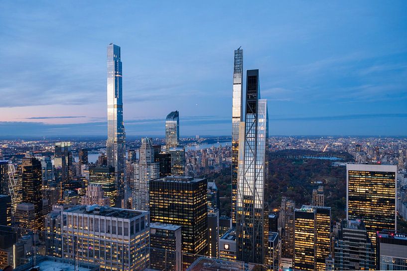 View of Central Park at sunset by Tim Vlielander