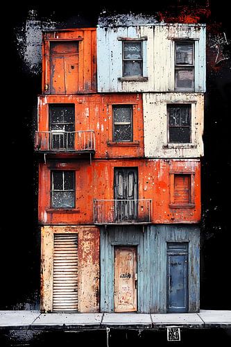 Stedelijk gebouw, graffitistijl