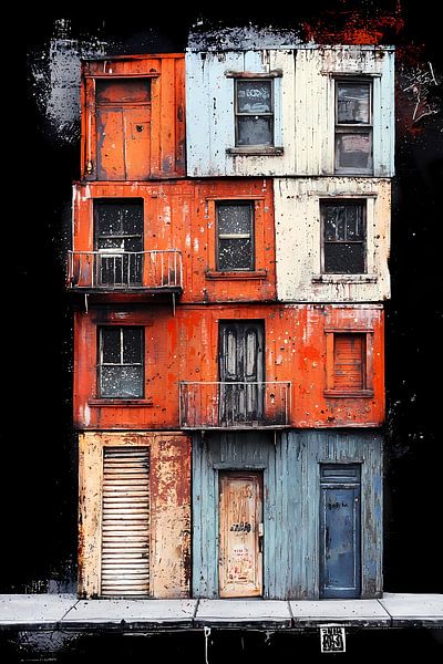 Bâtiment urbain, style graffiti par Ariadna de Raadt-Goldberg