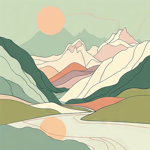 Abstract landschap