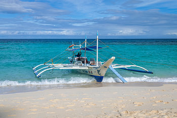 Boot auf der Insel Boracay, Philippinen