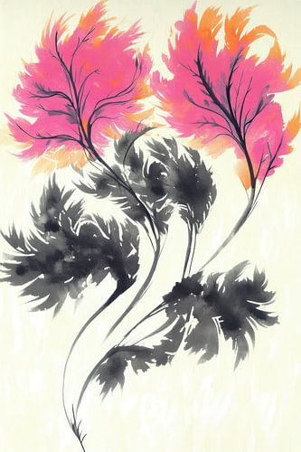 Aquarell Zweige mit Blättern