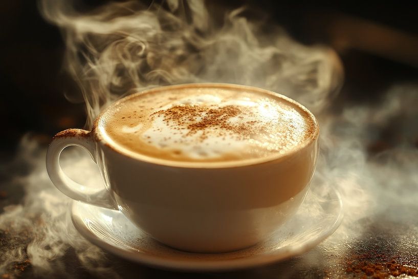 une tasse de café chaud ou de cappuccino par Egon Zitter