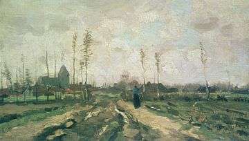 Landschap met kerk en huizen, Nuenen, Vincent van Gogh