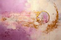 Abstrakt, rosa, gold und lila, peach fuzz von Joriali Abstrakte Kunst Miniaturansicht
