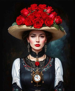 Lady in red von Friedrich Hucke