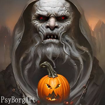Halloween Kunstwerk 9 van PsyBorgArt