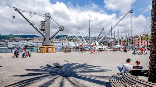 Oude haven, Genua, Italië.
