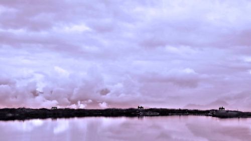 Zicht vanaf een berg  in Oostenrijk
