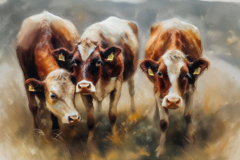 Vaches dans le pré par Marjolein Deelen
