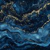 Motif marbré bleu-or sur Art & Soul Creations