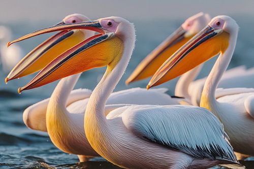 Roze pelikaan (Pelecanus onocrotalus)