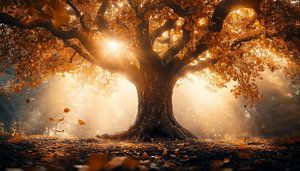 Baum des Lebens im Herbstpanorama