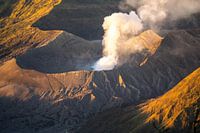 Smoking Bromo volcano on Java, Indonesia