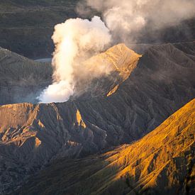 Rokende Bromo vulkaan op Java, Indonesië van Reis Genie