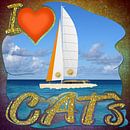 I Love Cat`s - Katamaran von ADLER & Co / Caj Kessler Miniaturansicht