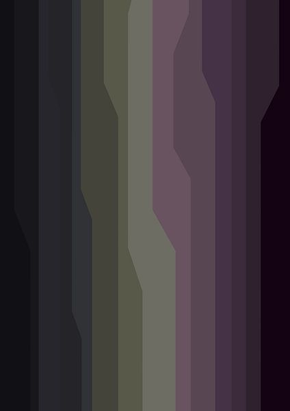 Geometrische Linien violett grün von Ela Szczepaniak
