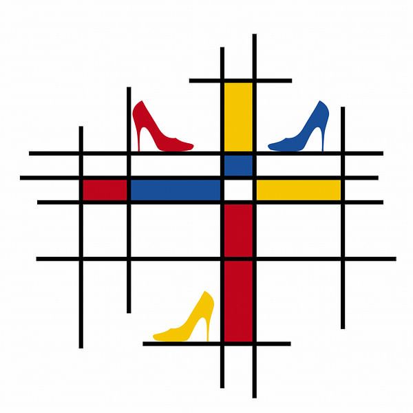 Piet Mondrian-Schuhe von Marion Tenbergen