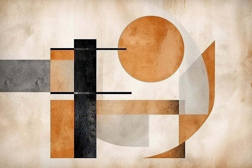 Beige Abstract by ARTEO Paintings