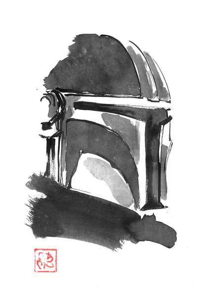 mandalorian helmet by Péchane Sumie