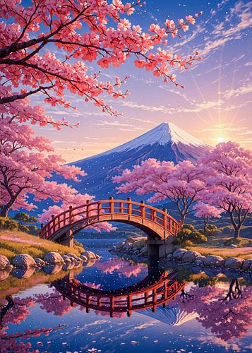 Berg Fuji Kirschblüte Sakura Frühling Japan