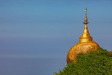 The Golden Rock in Myanmar by Roland Brack