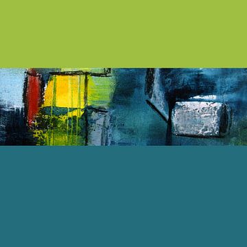 Abstracte kleurvelden / groentinten van Kerstin Franz