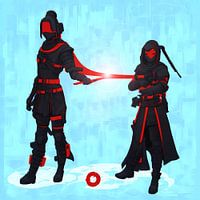 Strange connection of the Alien Guardians - colour illustration
