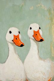 Portrait of a duck couple by Poster Art Shop