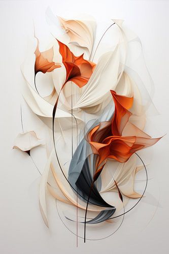 3D-Kunstwerk van Bloemen