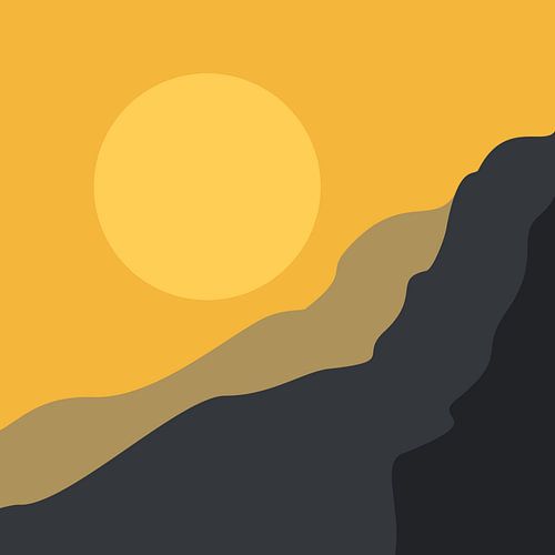 Goldener Sonnenuntergang über den Hügeln