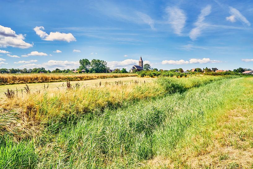 Zomers landschap op Wieringen, Oosterland Wieringen van eric van der eijk