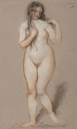 Staand vrouwelijk naakt