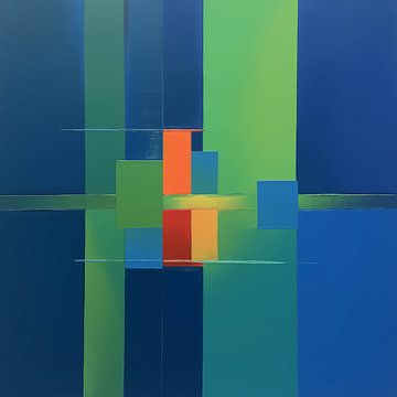 Abstracte Diepte van Color Square