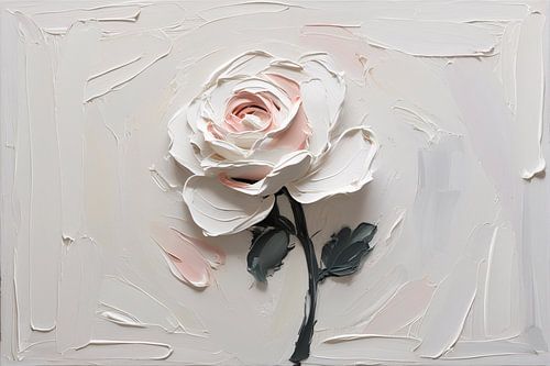 Abstracte roos op canvas