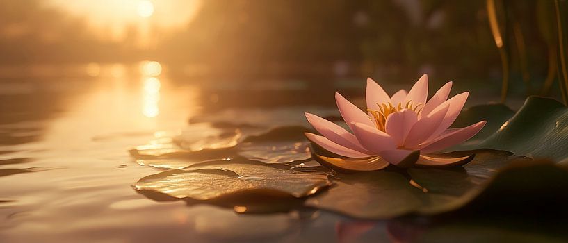 Delicate water lily in soft light by Poster Art Shop