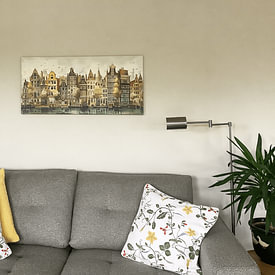 Photo de nos clients: Maisons sur le canal par Caprices d'Art, sur toile