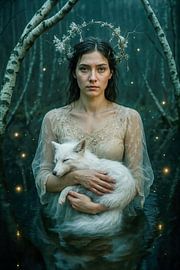 De bewaker van het stille woud van Klaus Tesching - Art-AI