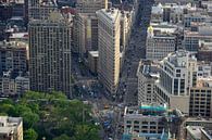Uitzicht over Manhattan New York met Flatiron Building van Merijn van der Vliet thumbnail