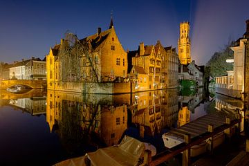 le Rozenhoedkaai à Bruges, en Belgique. Un des endroits les plus populaires parmi les touristes à Br
