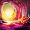 Cavern-night sur Mixed media vector arts