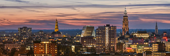 Panorama van de Skyline van Groningen