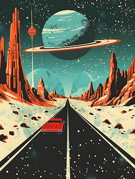 Saturn Highway vintage & retro by PixelPrestige