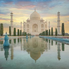 Taj Mahal - India van Rene van Heerdt