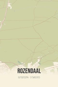 Vintage landkaart van Rozendaal (Gelderland) van Rezona