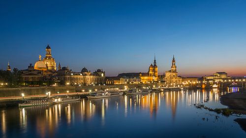 Dresden op het blauwe uur
