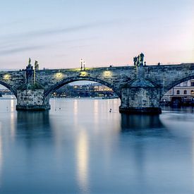 Charles Bridge Panorama, Czech Republic by Angel Flores