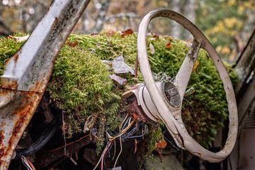 Cimetière de voitures en Suède : des traces de rouille dans la forêt sur Gentleman of Decay