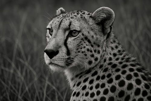 Cheetah close-up met zachte bokeh